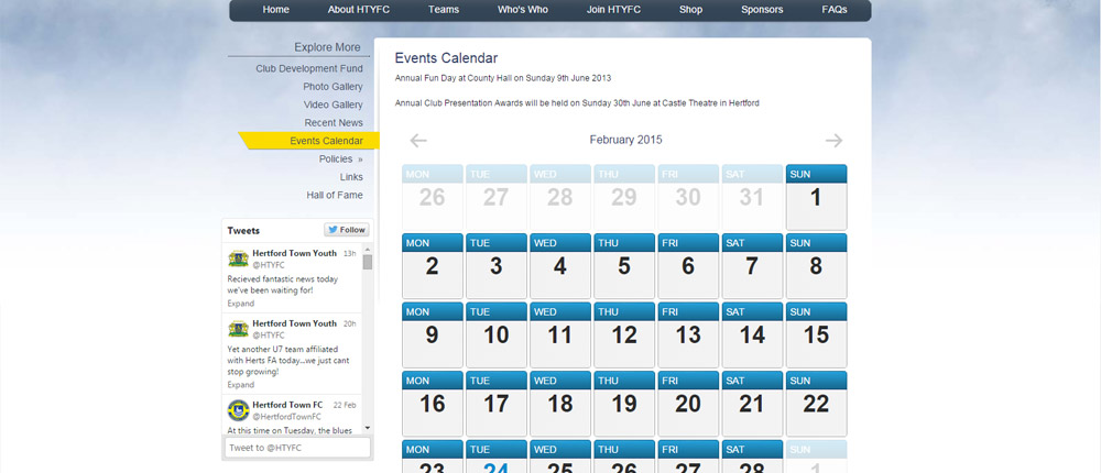 hertford town fc events calendar screenshot hertford town fc events calendar screenshot