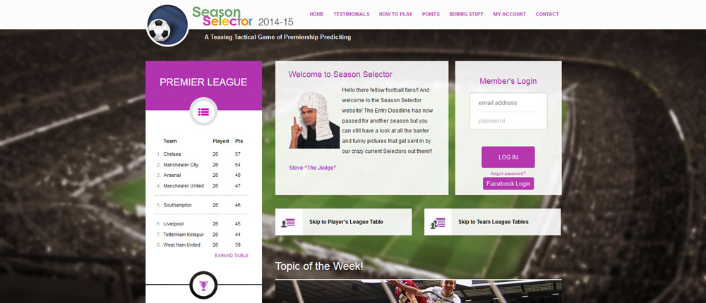 home page screenshot home page screenshot