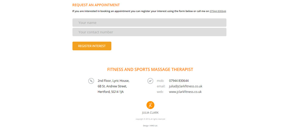 fitness request appointment form screenshot fitness request appointment form screenshot